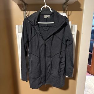 Athleta Hooded Jacket Gray sz M GUC